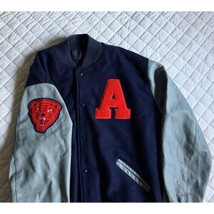 VTG Y2K Classic Auburn Varsity Jacket Sz 2XL Streetwear Gorpcore A Tiger Patches